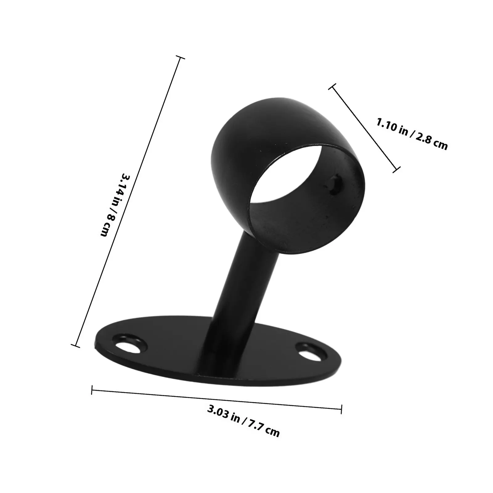 201 Stainless Steel Handrail Bracket for Stairs Wall Mount Flange Rod Holder Secure Staircase Handrail Brackets Hardware