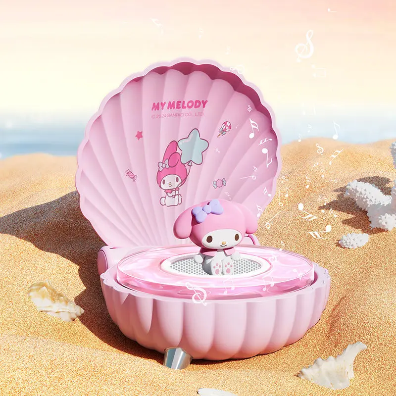 Sanrio Bluetooth Speaker My Melody Birthday Gift Music Box Kuromi Birthday Gift Spin Music Box Cinnamoroll Desktop Ornaments