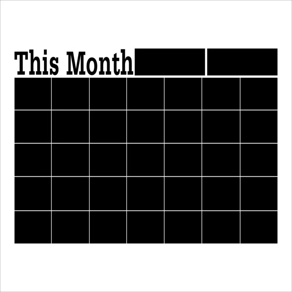 Chalk Board Blackboard Month Calendar Wall Sticker Chalkboard Sticker Kitchen Menu Whiteboard Weekly Planner Message Board