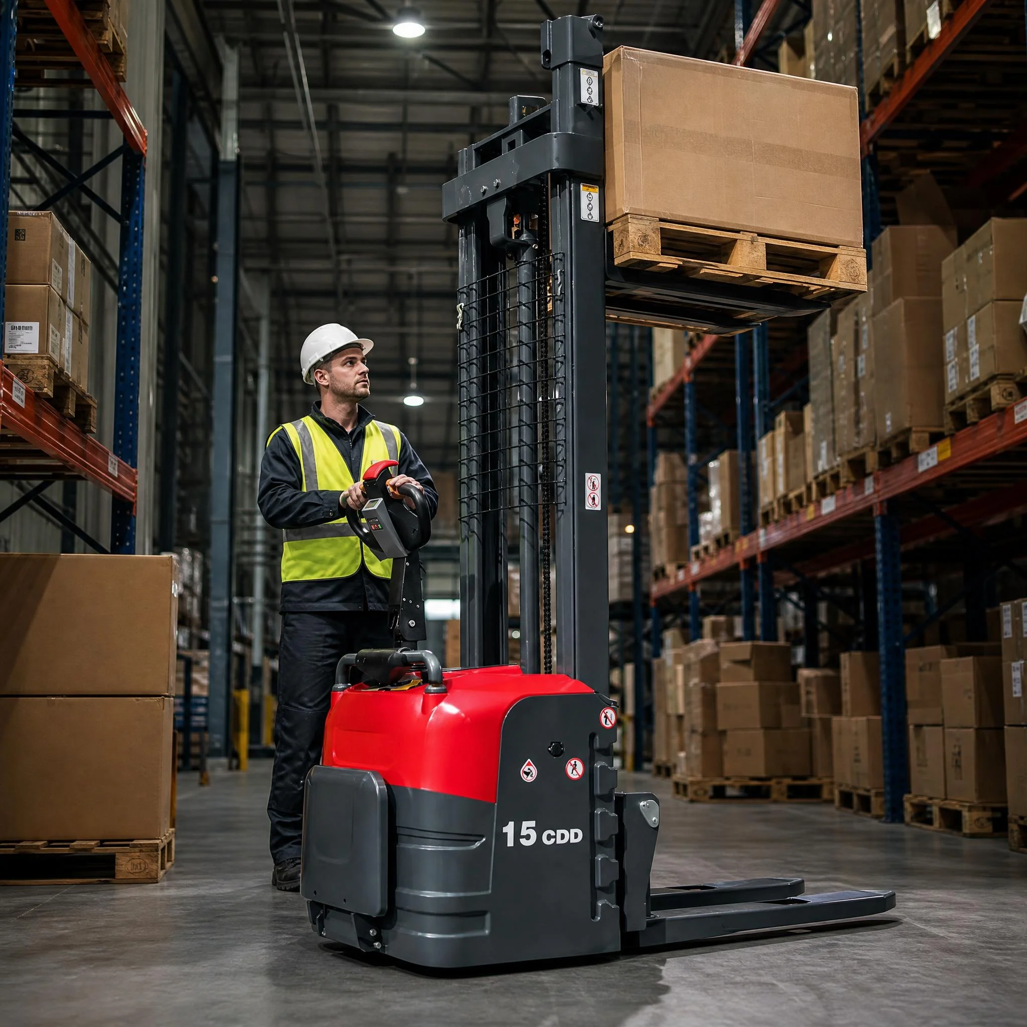 China Factory Portable Stacker Self Loading Manual Stacker 1.5 Ton 2 Ton Overhead Electric Stacker Machine