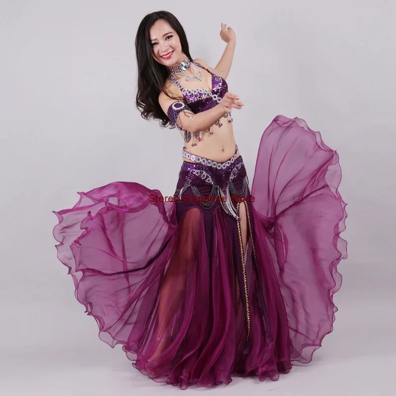 Women's Belly Dance Costume Three Piece Set Eastern Dance Costume Indian Dance Costume Stage Performance Costume