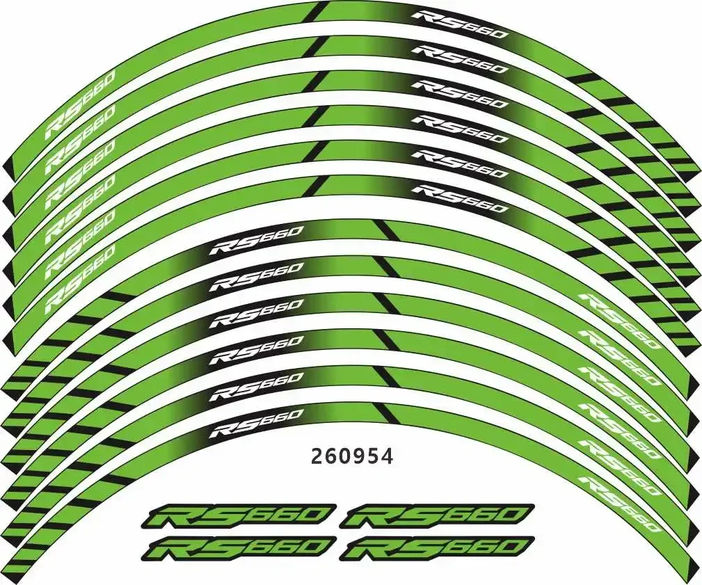 ملصق لصائق عجلة الدراجة النارية ، ملصق لابريليا RS660 ، ديكور RS ، قطع غيار الدراجات النارية ، 6 ألوان