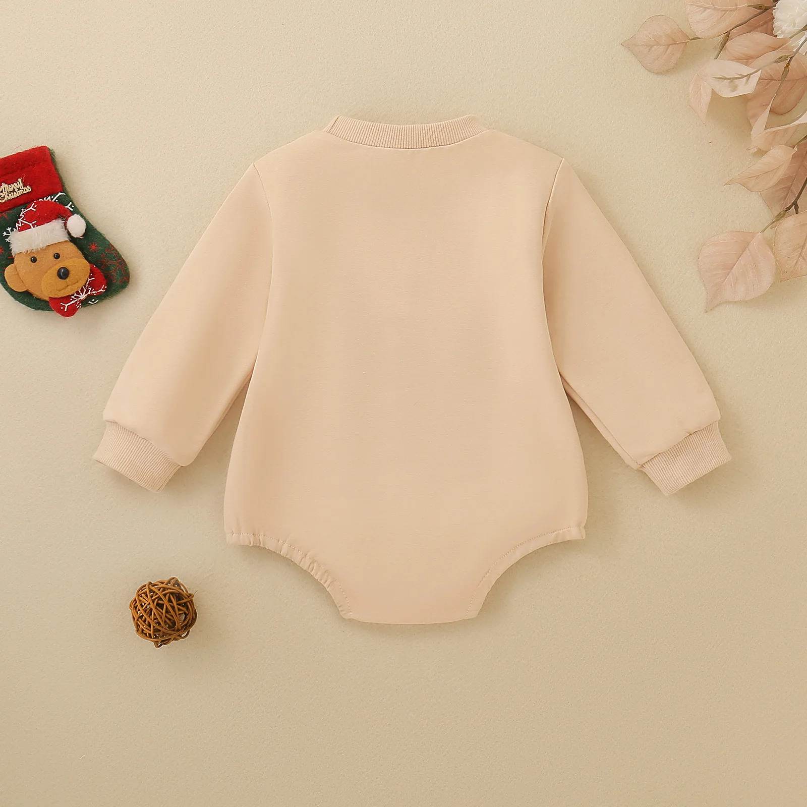 Newborn Baby My First Halloween Bodysuit Solid Long Sleeve Pumpkin Ghost Embroidery Infant Fall Holiday Romper Outfit