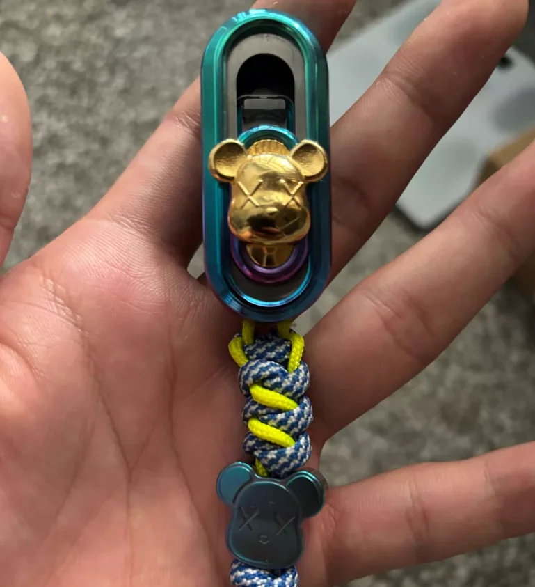 Used EDC POLYBEAR x W1111 POPPING SLIDERS Keychain fidget slider decompression toy