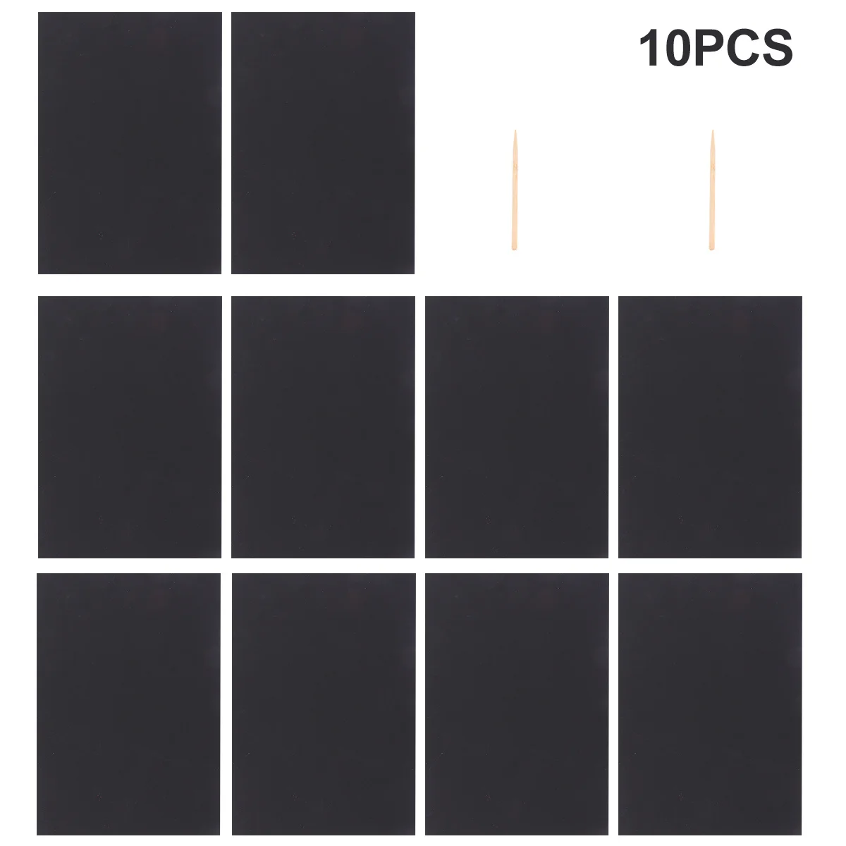 10pcs Eco-Friendly Scratch Drawing Papers Black Creative Diy Art Set For Ideal School Painting Projects Scratch Off Notes