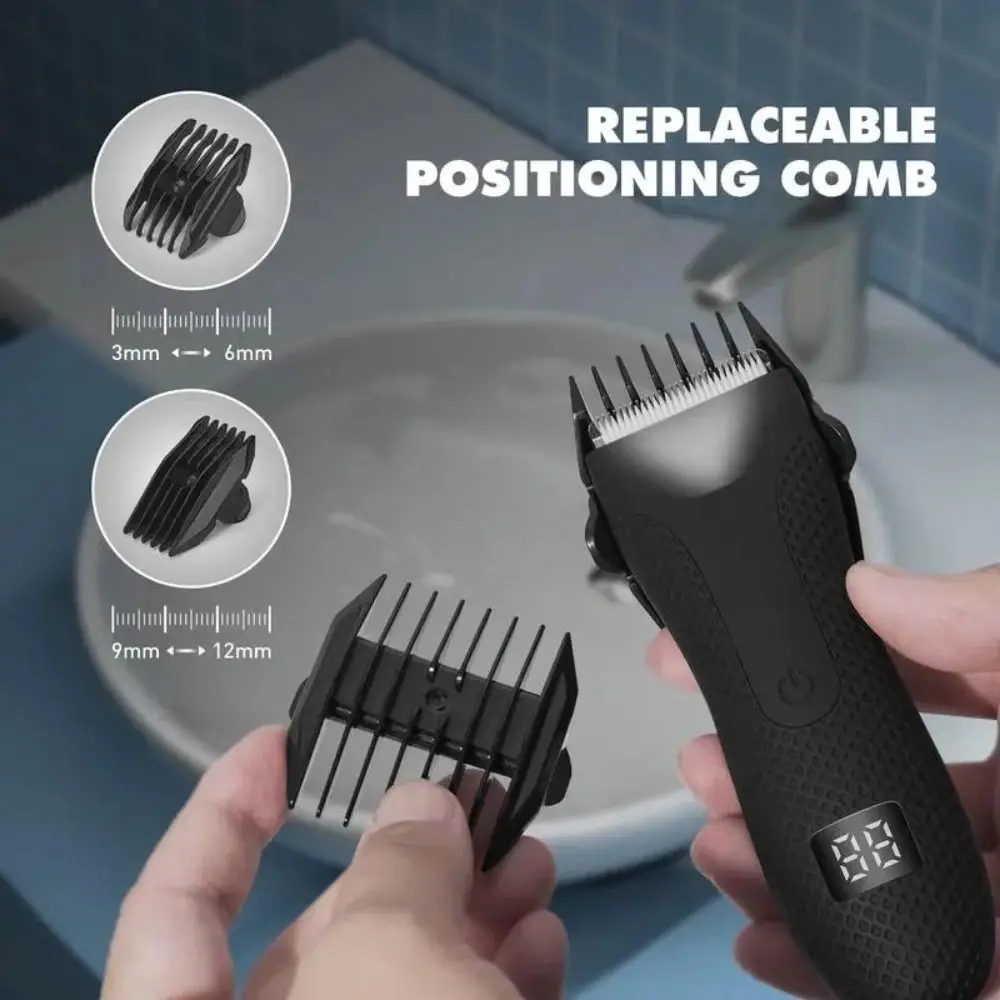 Showerproof Men Hair Trimmer Body Manscaping Replaceable Ceramic Blade Heads Hair Clipper Intimate Hair Trimmer Comfortable