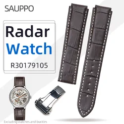 SAUPPO For Rado R30179105 Centrix 734.0179.3.110 20mm Men's leather strap Brown butterfly buckle with convex interface