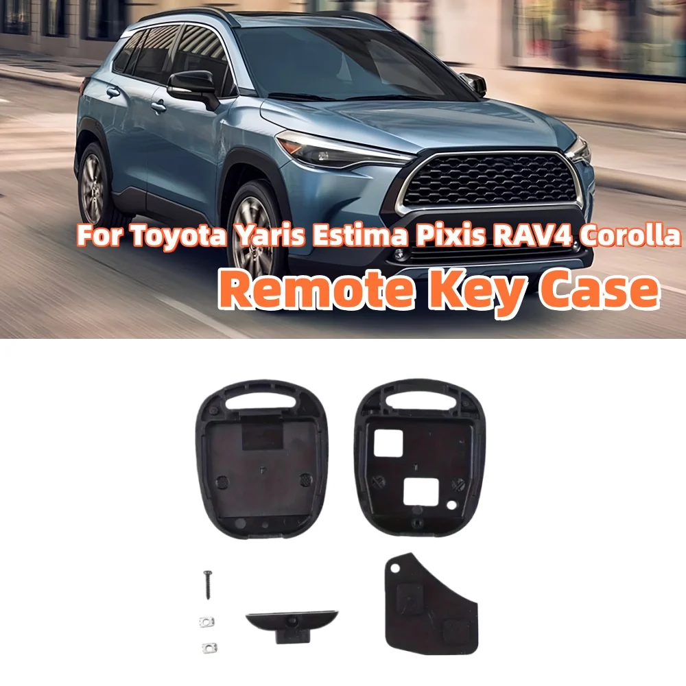 

2PCS Car Remote Key Shell 2 Button Key Case Without Electronic Car Lock Accessories For Toyota Yaris Estima Pixis RAV4 Corolla