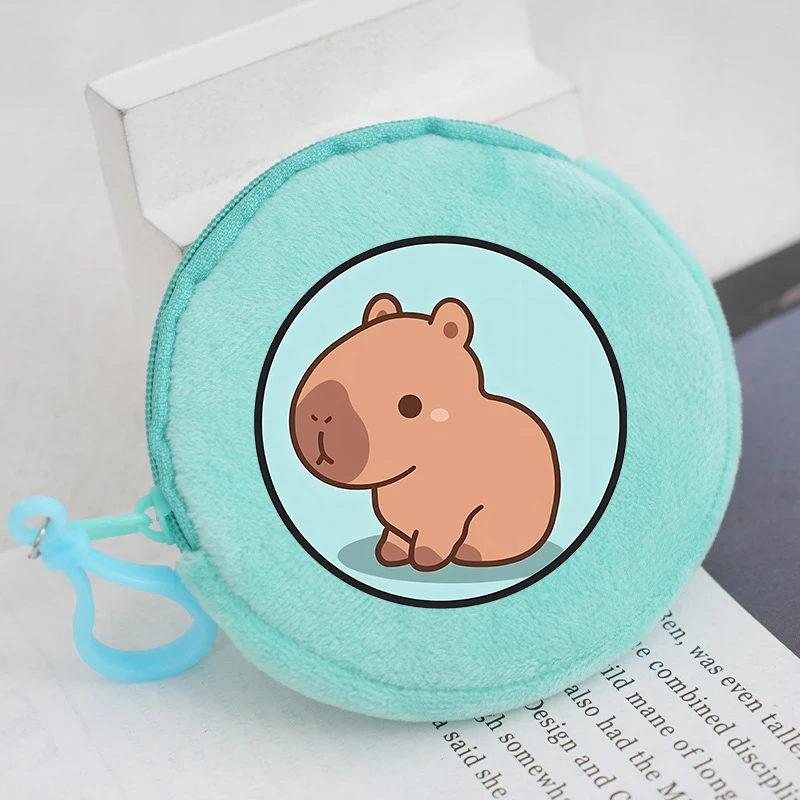 Kapibara Pluszowa portmonetka Kawaii Anime Figurki Mini Portfele Plecak Przenośny Modny Fajny Wisiorek Akcesoria Torby do przechowywania Prezenty
