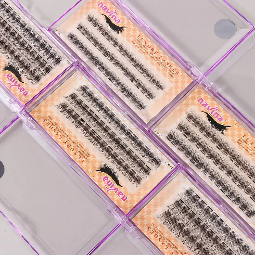 42 Cluster/doos 0,07 Dikte Valse Wimpers Natuurlijke Lange Geknoopt/Knoop Gratis Fuax Nertsenhaar C Krul Handgemaakte Oogmake-up Gereedschap