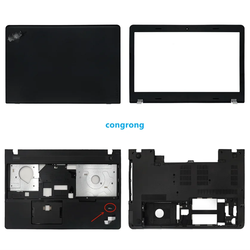 Laptop LCD Back CoverFor Lenovo Thinkpad E570 E570C E575 Front Bezel Hinges Palmrest Bottom Case A B C D Cover Black