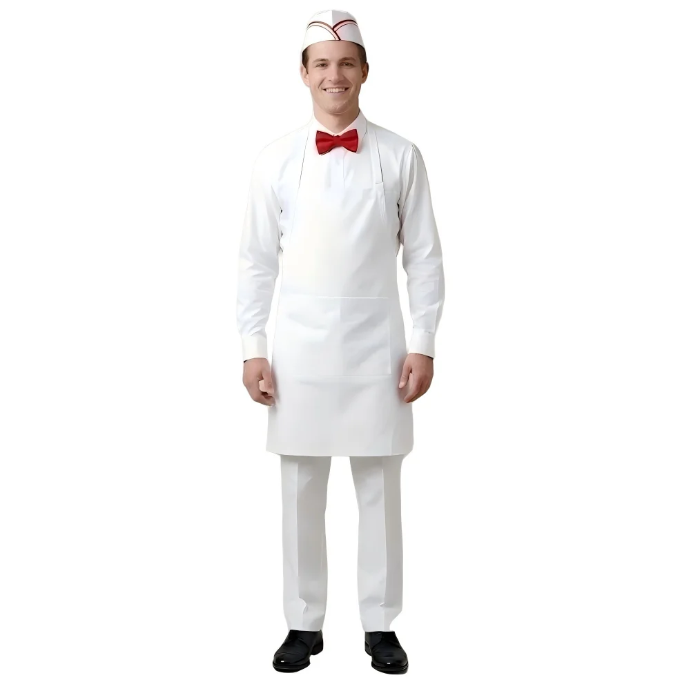 Movie Gregory Cosplay Tudor White Costume Ice Cream Man Roleplay Chef Uniform Hat Outfits Men Adult Clothes Halloween Carnival