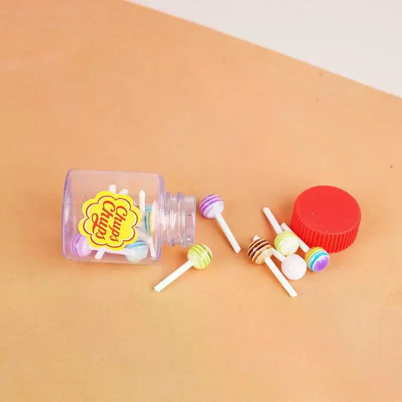 Pot de collation de Simulation pour maison de poupée 1/12, 10 pièces, pots de bonbons, bouteilles vides, modèle pour décoration de maison de poupée, jouets de jeu pour enfants, cadeau