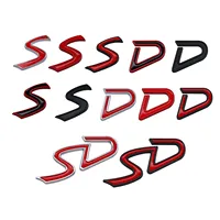 Metal S D SD Logo Car Sticker Trunk Body Badge Decoration for MINICooper  R56 R50 F56 R57 Rear 3D Emblem Decal Accessories