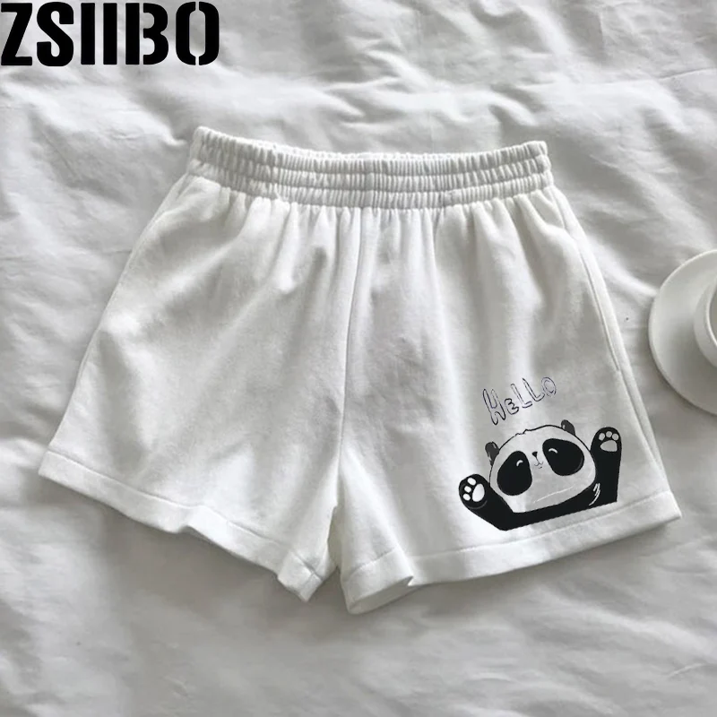 Panda Cute Print printed sports shorts female summer female shorts Shorts Y2k Harajuku Fashion Sports Sweatpants Beach Couple