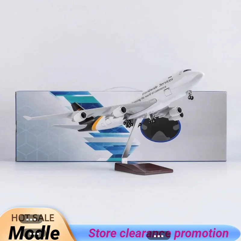 1:157 Scale B747-400 B747 UPS Express Cargo Airlines Airplane Resin Plastic Assembly Plane Replica Model Toy For Collection