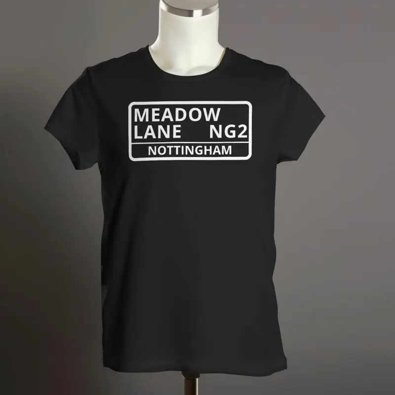 Notts County MEADOW LANE T Shirt | Street Sign Nottingham NG2 | Organic Unisex