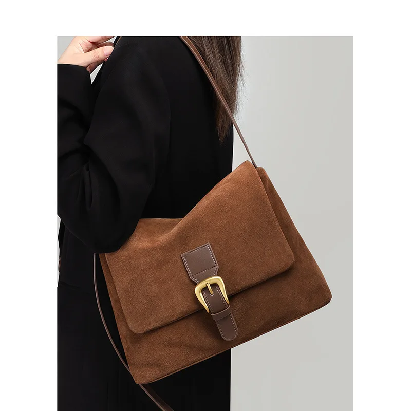 

Модная вельветовая кожаная сумка через плечо, женская сумка-клатч на одно плечо, стильная трендовая сумка из натуральной кожи