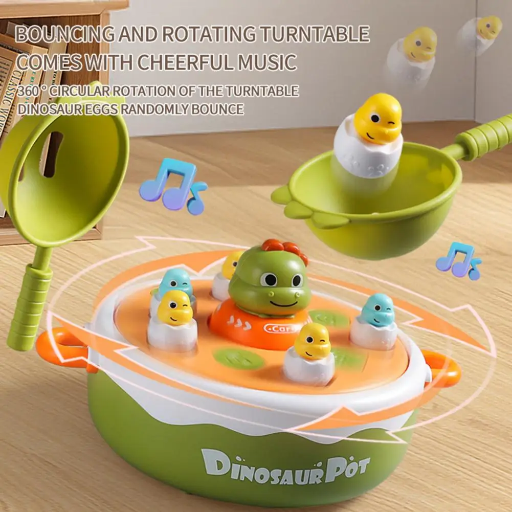 Dinosaur Toy Magnetic Dinosaur Fishing Game Set with Rotating Turntable Launcher Catcher Fun Parent-child Activity for Boys