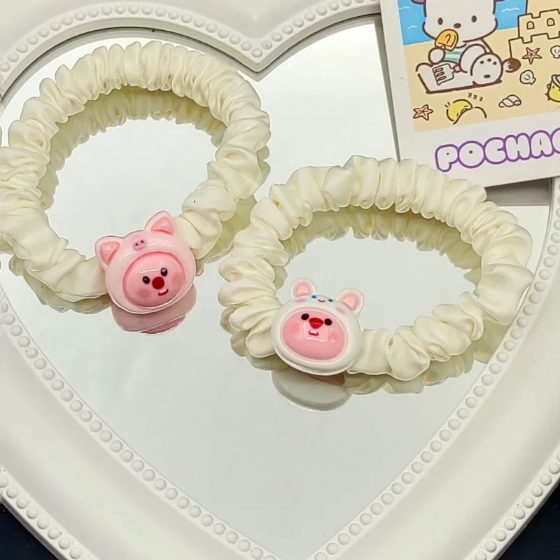 Cute Cartoon Loopy Fashion Hair Tie Little Beaver Hair Band for Girls, Student Small Hair Ring, Hair Accessory Gift view 6