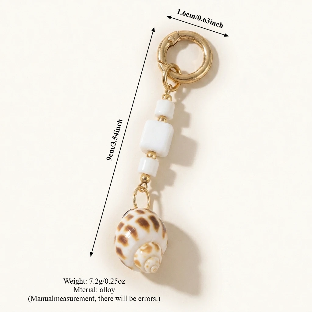 Nischen-Perlen-Design im Ozeanstil, Muschel-Taschenanhänger, DIY-Schlüsselanhänger, Schmuckanhänger – Detail 4