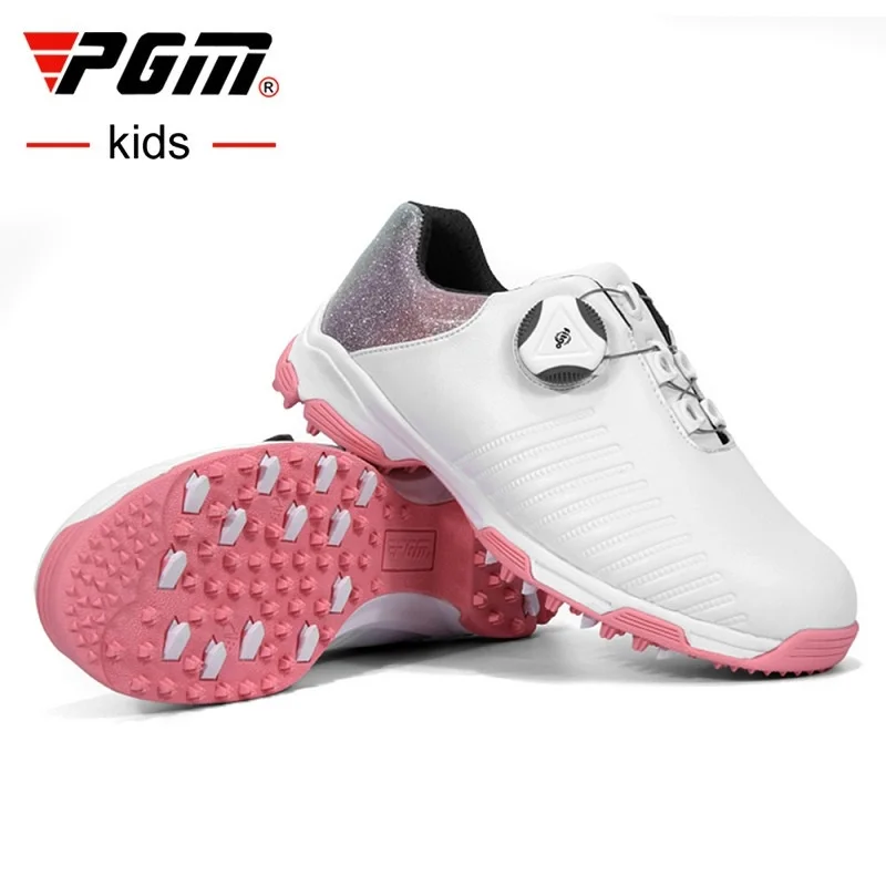 PGM Golf Girl Sport Shoe Waterproof Breathable Sneakers with Retractable Shoelaces and Non-slip Insole