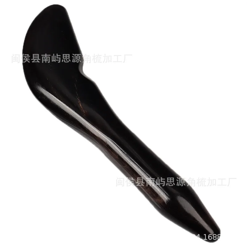 Natural Old Horn Black Buffalo Acupoint Pen Gua Sha Board Facial Eye Massage Stick Beauty Tool