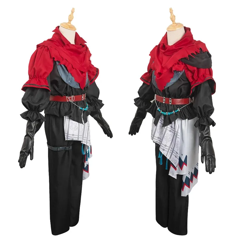 

qq273FF16 Joshua Fantasia Red Black Suit Anime Game Final Fantasy XVI Costume Adult Men Cosplay Halloween Carnival Cloth