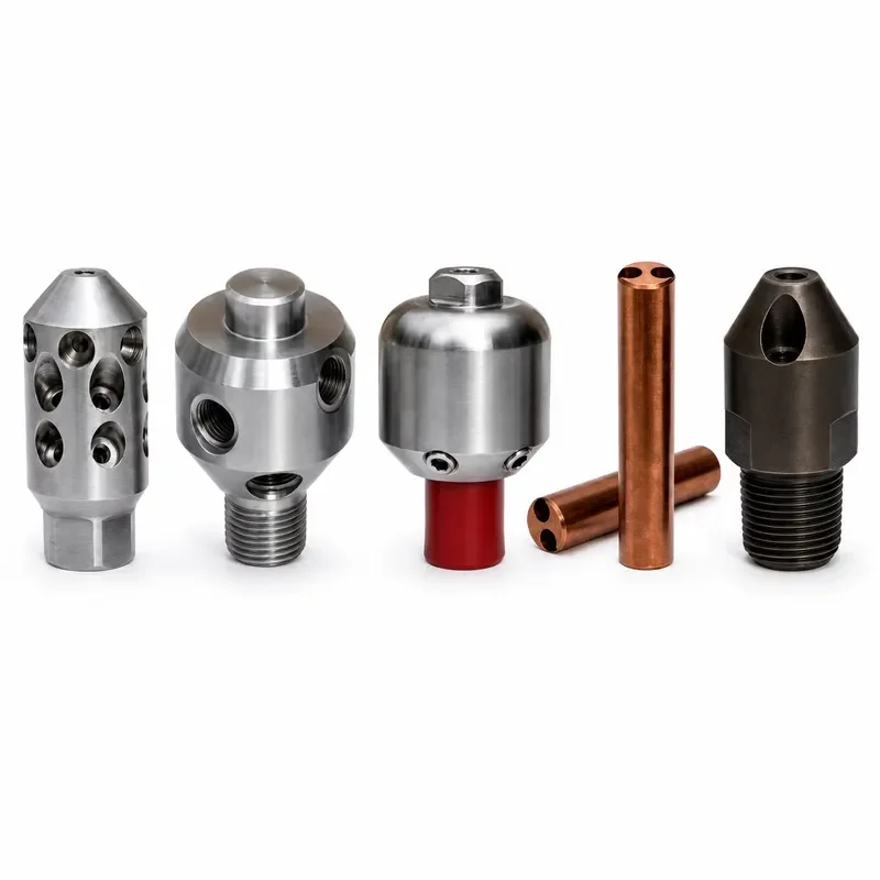 OEM Customized Spray Nozzle Brass Carbon Steel Non-Standard CNC Precision Machined Jetting Nozzle Custom Size Thread Pattern