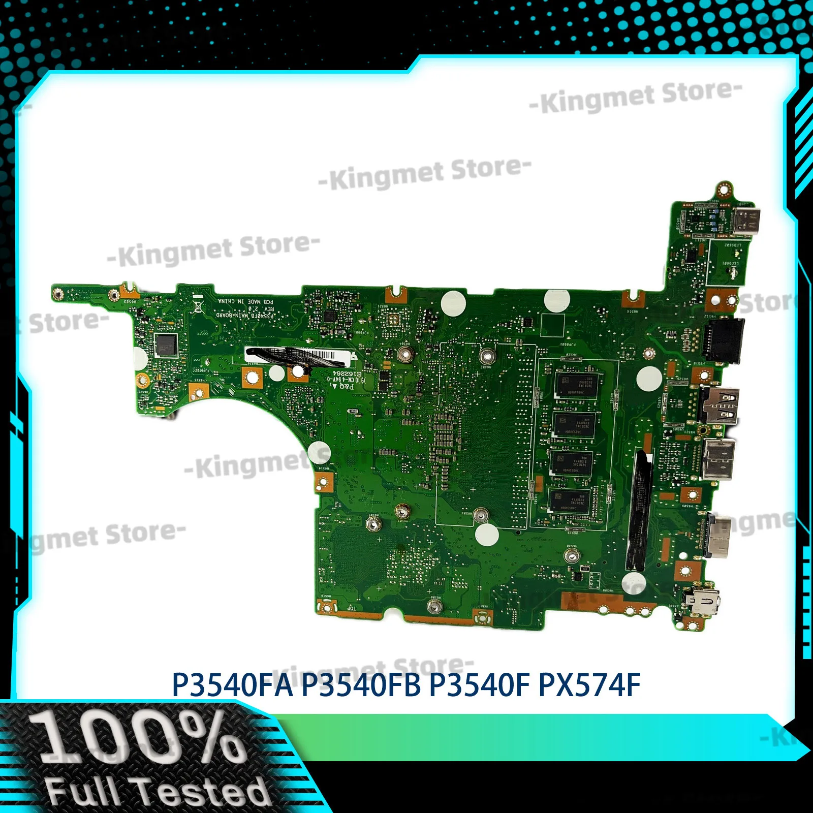 P3540FA Laptop Motherboard For ASUS ProArt PX574F P3540F P3540FB P3540FA Notebook Mainboard With I3 I5 I7 CPU 100% tests OK stk
