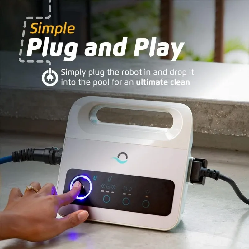 مكنسة كهربائية أوتوماتيكية لحمام السباحة Dolphin Proteus DX4، وتسلق الجدار، مثالية لحمام السباحة في الأرض حتى 50 قدمًا في الطول