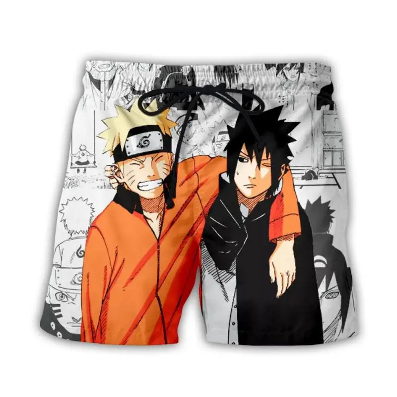 NARUTO Akatsuki Anime Summer Quick-Drying Shorts Pajama Pants Loose Sports Fitness Pants Breathable Printed Casual Pants Gift