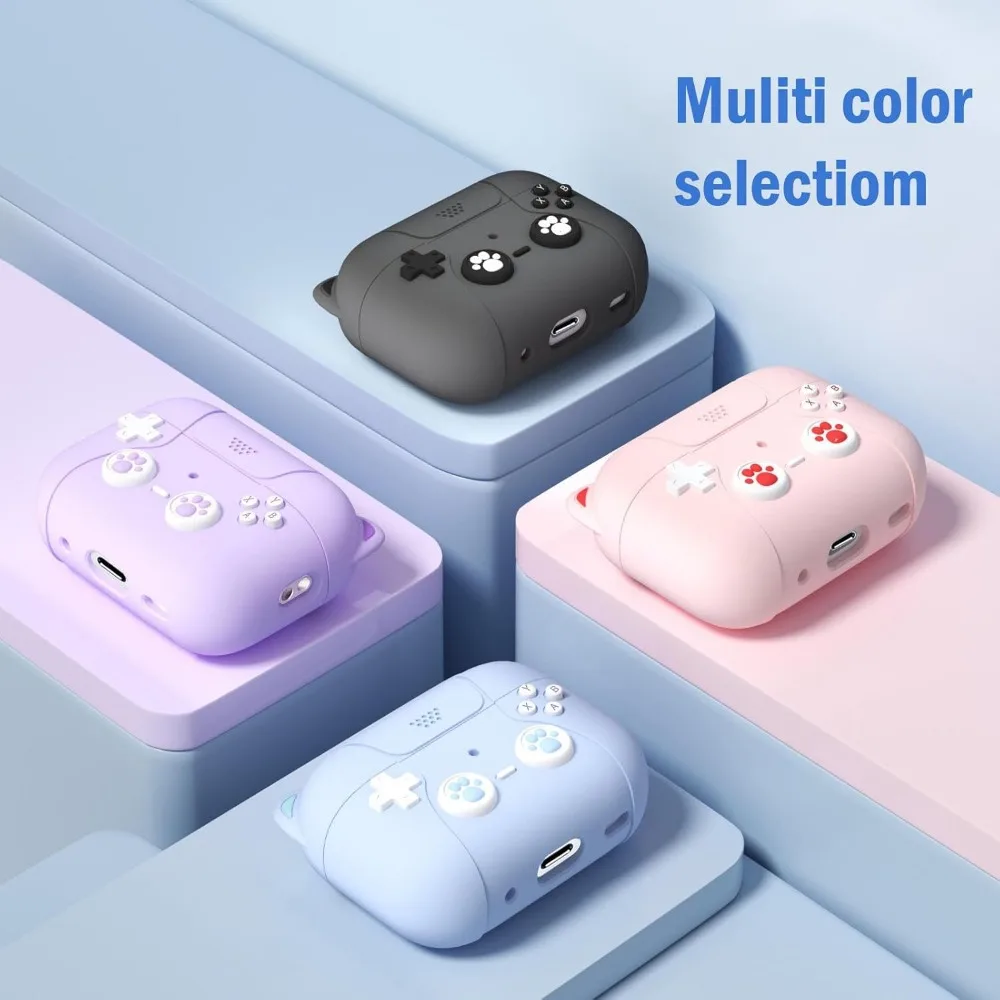 Étui mignon de chat de dessin animé 3D pour Airpods Pro 2, accessoires pour écouteurs, étui de protection en silicone souple pour Airpods 3