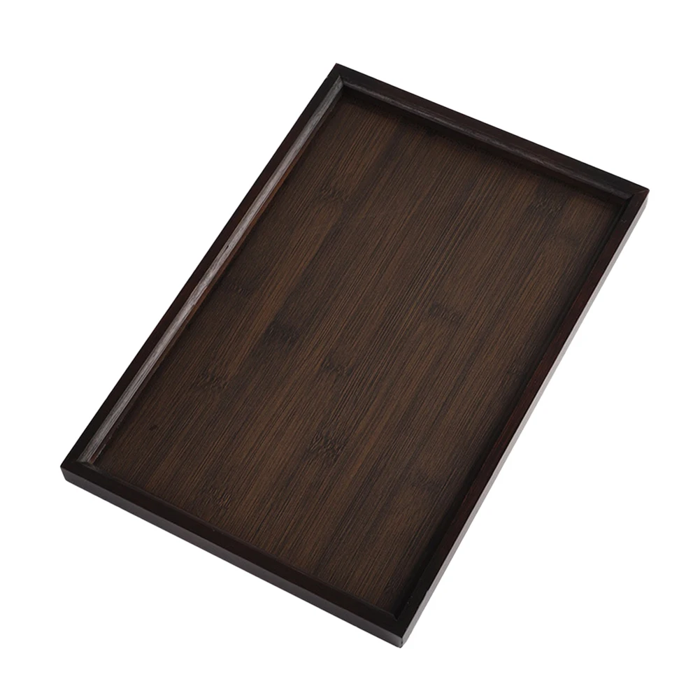 Rectangular Wooden Tea Tray Black Walnut Platter Tea Cup Trays Stand Tray Kitchen Hotel Dinner Plate Storage Tray Tableware