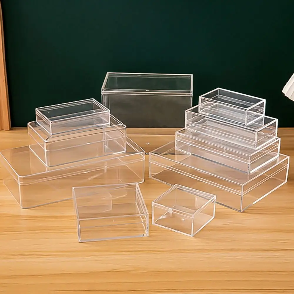 Thickened Rectangular Plastic Storage Box High Transparency Acrylic Food Gift Packaging Plant Landscaping Transparent Box