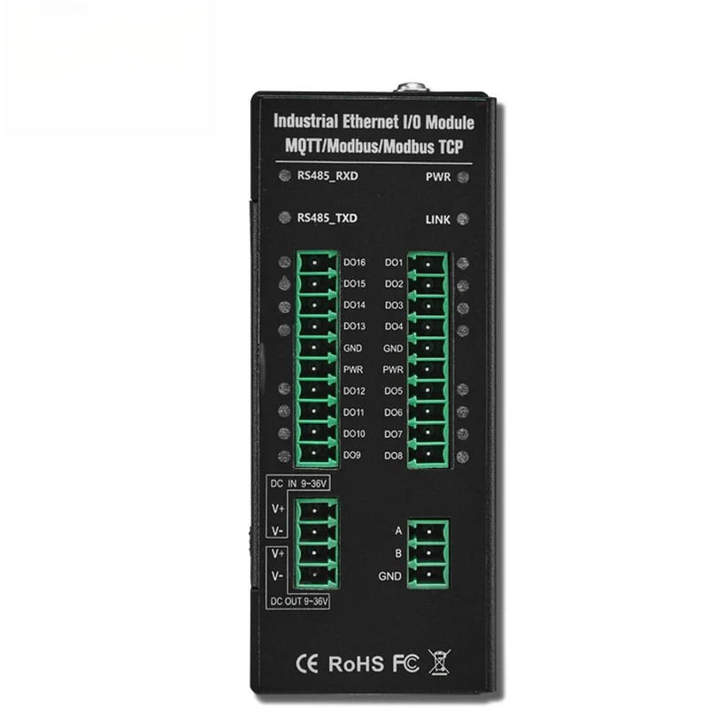 4DIN 4DO 4AIN 2AO Industrial PLC Expansion IO RS485 Ethernet RTU To Modbus TCP Remote IO Module