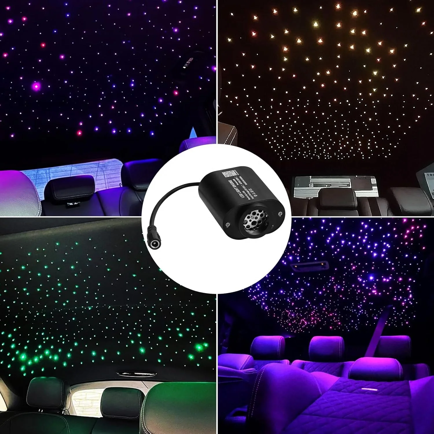 6W Twinkle RGBW APP Controlled Fiber Optic Light Source Star Ceiling Light Engine For Car Truck Starlight Headliner Home Decor