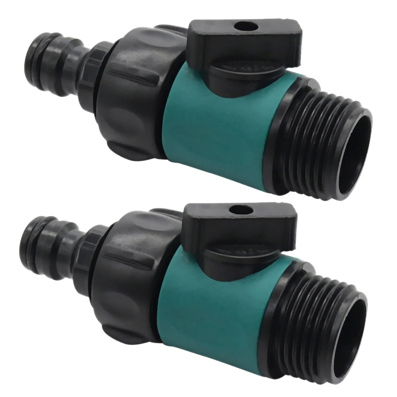 

Hot 2X Plastic Valve With 3/4 Inch Male Thread Quick Connector Car Wash Garden Irrigation Pipe Fittings Prolong