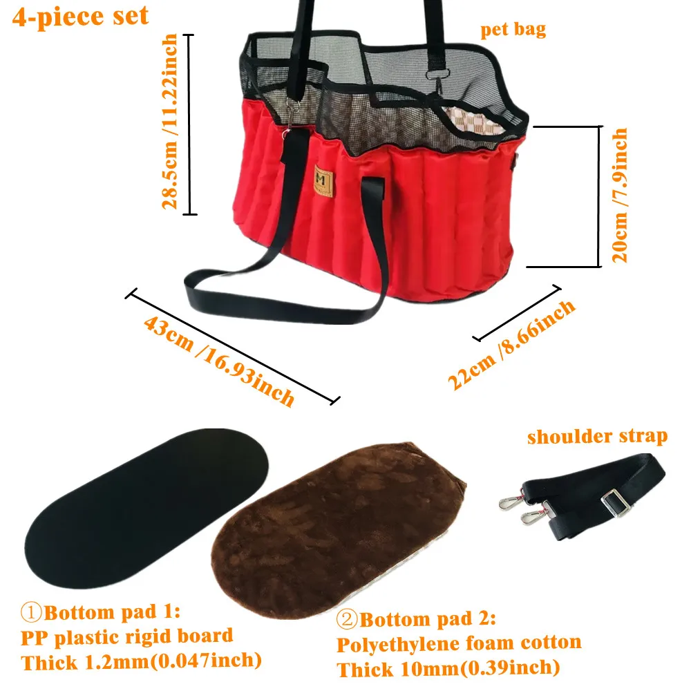 Portable Pet Cat Shoulder Handbag Dog Carrier Bag Pet Products Cat Carrier Small Dog Handbag Car Seat Nonslip Dog Carriers Safe