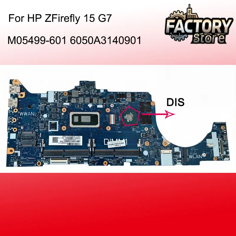 

Материнская плата M05499-601 для ноутбука HP ZFirefly 15 G7 M05499-601 6050A3140901-MB-A01, процессор i7-10610U, графический процессор, в хорошем рабочем состоянии.