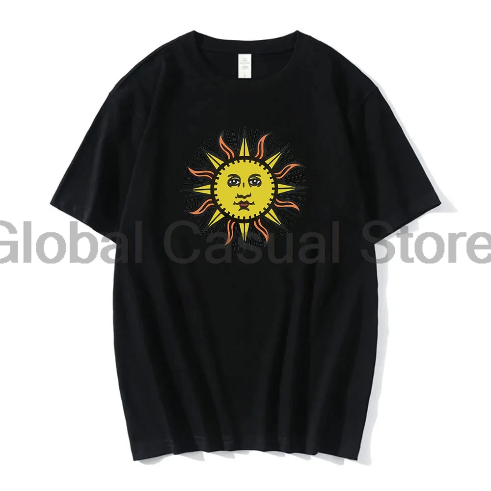 I Saw the TV Glow Merch T-shirt 2024 Horror Movie Sun Face Tee Crewneck Short Sleeve Streetwear Women Men Cosplay Clothes image 2