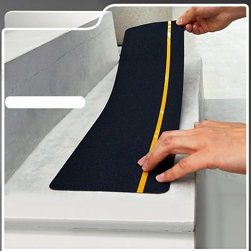 10Pcs Glow‑in‑Dark Anti‑Slip Tape Strips, High Friction Grip Safety Non‑Skid Sticker for Stairs Steps Floor Deck 6x24inch