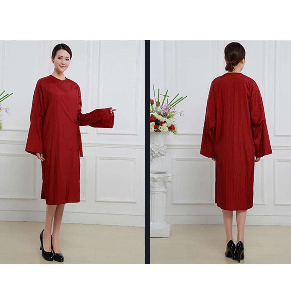 

1Pcs Barber Shop Apron Red Breathable Waterproof Haircut Cape Hair Dye Protection Hairdressing Spa Salon Cover