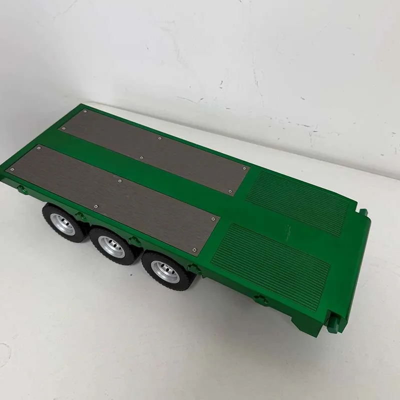 1:18 Truck Flatbed Trailer For 502D RC Tractor Truck 1501 With Landing Gear With Truck Tail Plate Rack Modle Toy Adult Men Gift