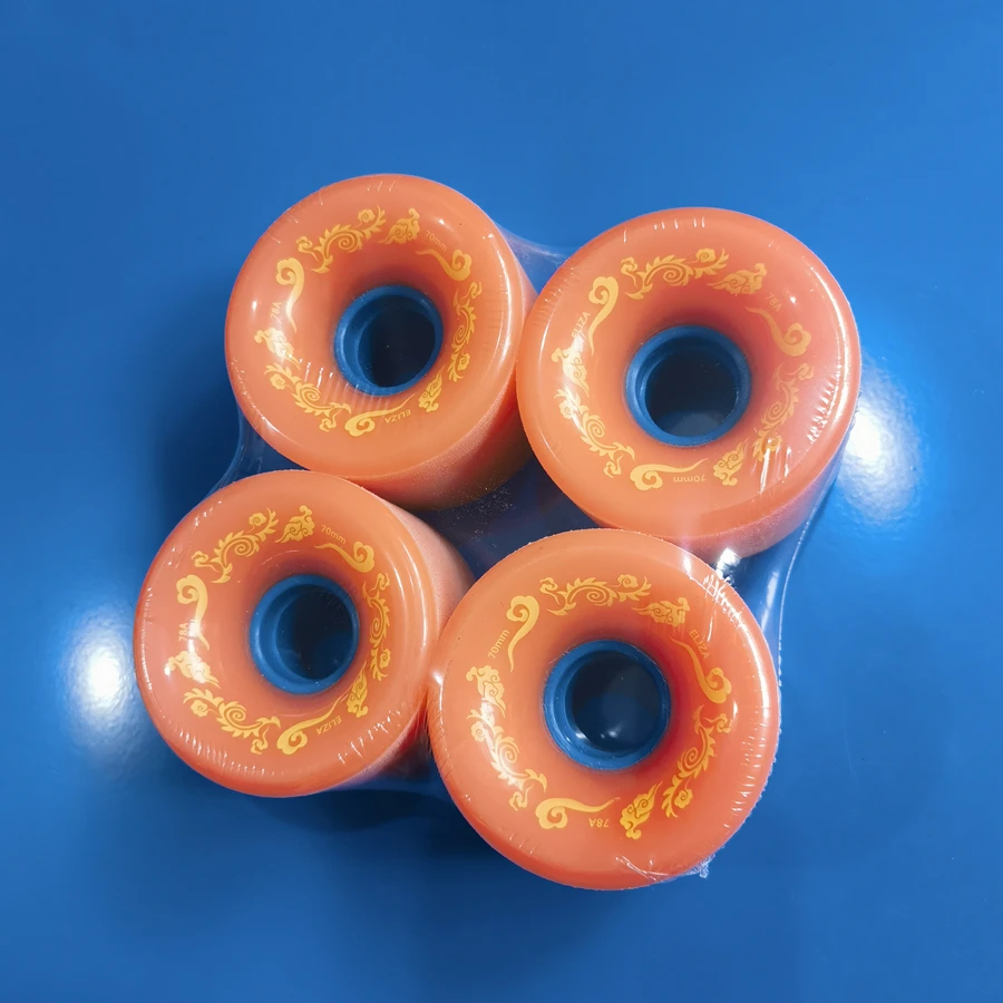 ELIZA longboard wheels skateboard wheel pu good quality 90% rebound top level 78a and 86a choices yellow and orange