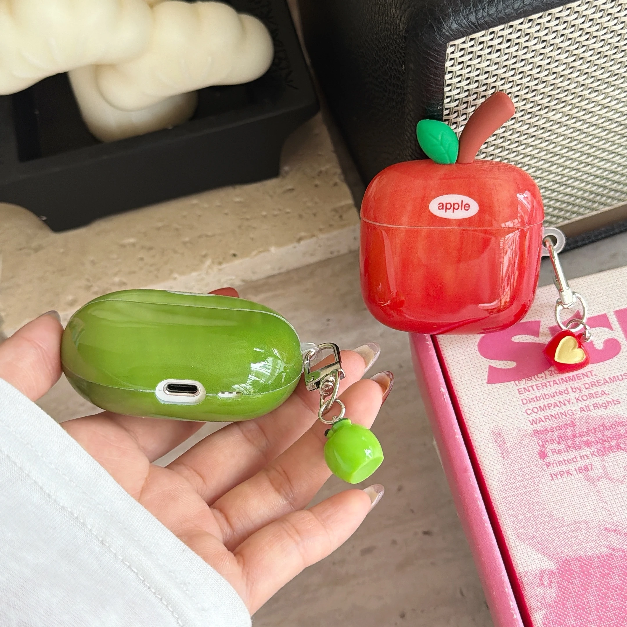 حافظة لهاتف هواوي FreeClip حافظة ثلاثية الأبعاد لطيفة باللون الأحمر والأخضر Apple غطاء سماعة أذن لهاتف هواوي Freebuds 5i 6i SE2 SE3 Pro 3 Pro 4 #5