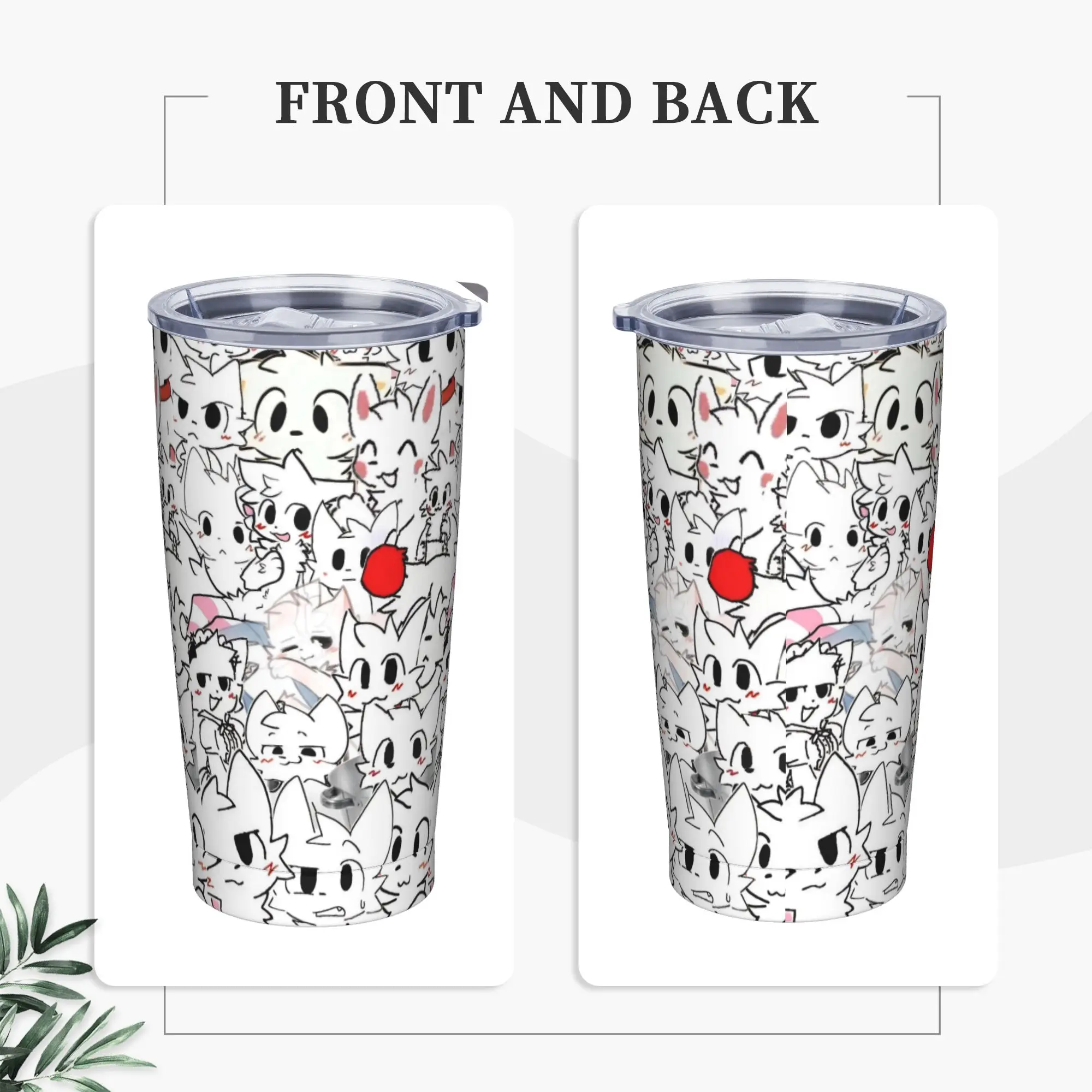 Boykissers Silly Tumbler Vacuum Insulated Cat Coffee Cups Vacuum Flask Smoothie Tea Mugs Water Bottle, 20oz