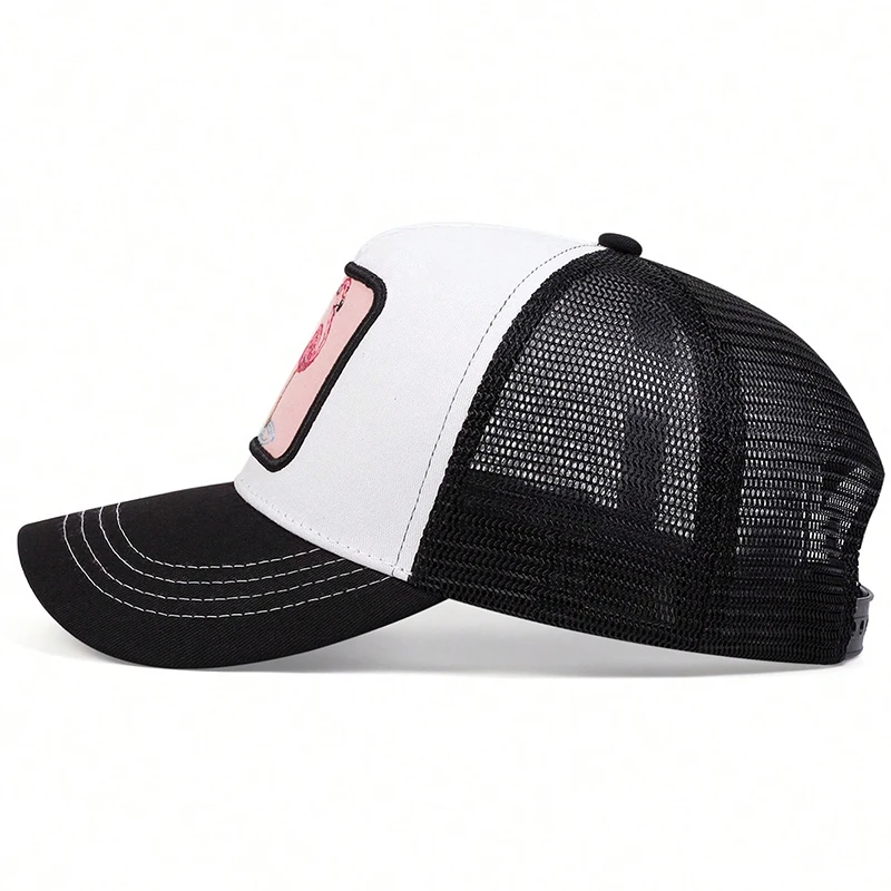 Unisex Flamingo Patch Embroidery Baseball Net Caps Spring Summer Outdoor Adjustable Casual Hats Sunscreen Hat