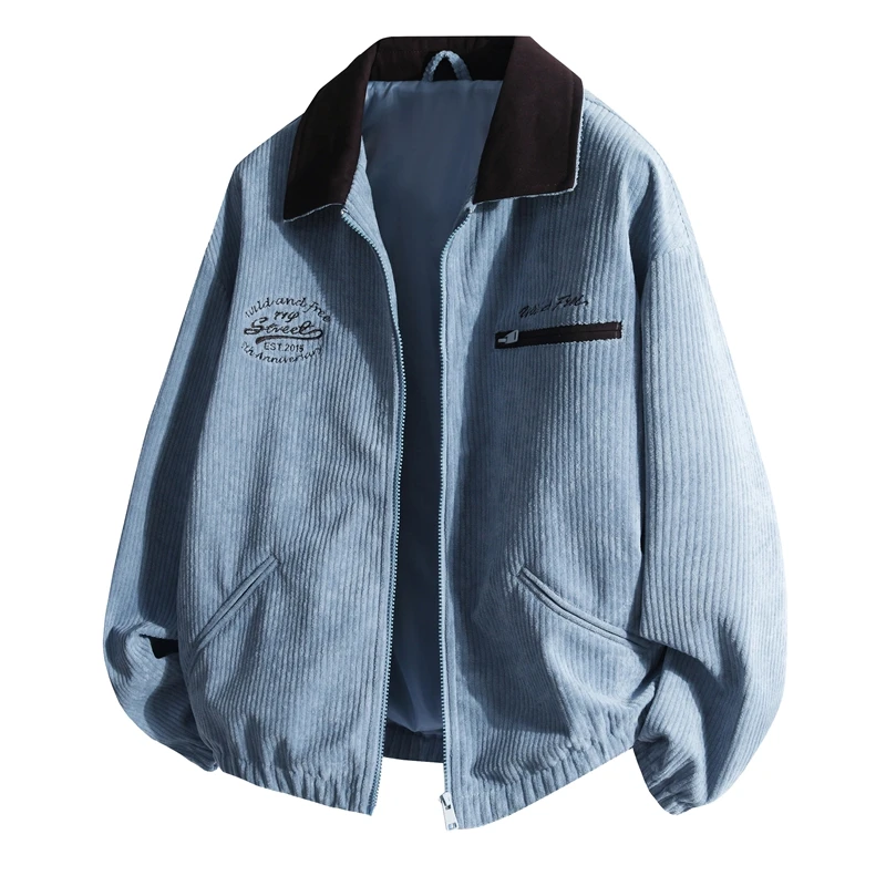 

Повседневная удобная мужская куртка 2025 года, весна-осень, новая модель в американском ретро-стиле, свободный крой, современный дизайн, полиэстер, нейлон, композитные материалы.