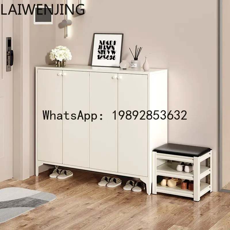 LYY  Extra Thick Steel Shoe Cabinet Double Door Hallway Light Luxury Dustproof Lockable Storage Cabinet